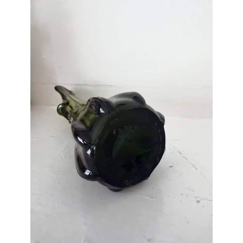 MCM Green Swung Finger Vase 5 Finger Viking LE Smith Handblown Sculpture 9